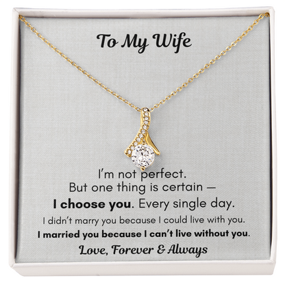 To My Wife Love Knot Necklace – Unbreakable Bond Gift From Husband