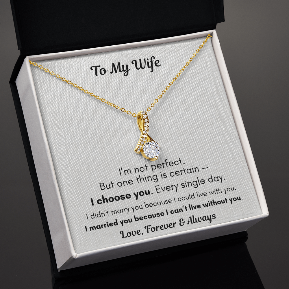 To My Wife Love Knot Necklace – Unbreakable Bond Gift From Husband