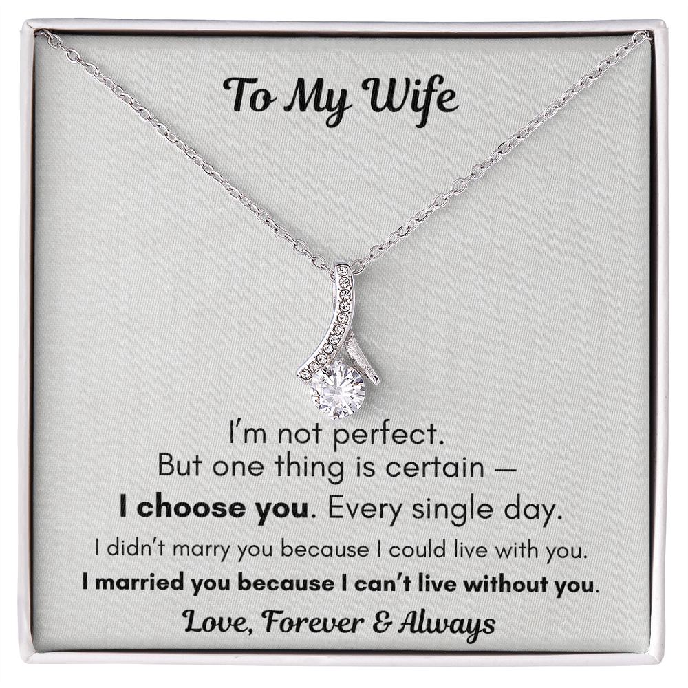 To My Wife Love Knot Necklace – Unbreakable Bond Gift From Husband