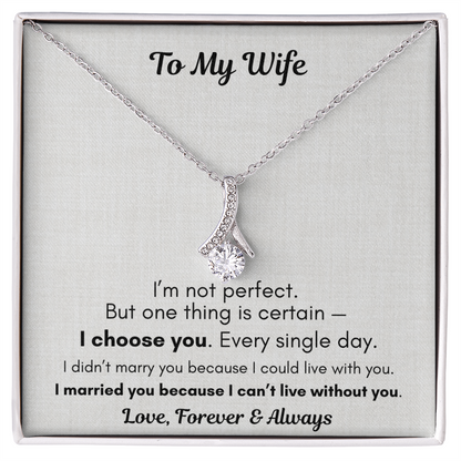 To My Wife Love Knot Necklace – Unbreakable Bond Gift From Husband