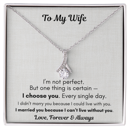 To My Wife Love Knot Necklace – Unbreakable Bond Gift From Husband