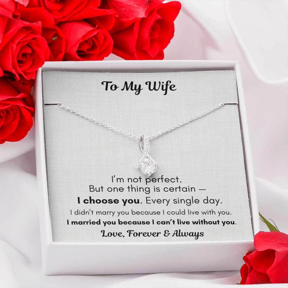To My Wife Love Knot Necklace – Unbreakable Bond Gift From Husband