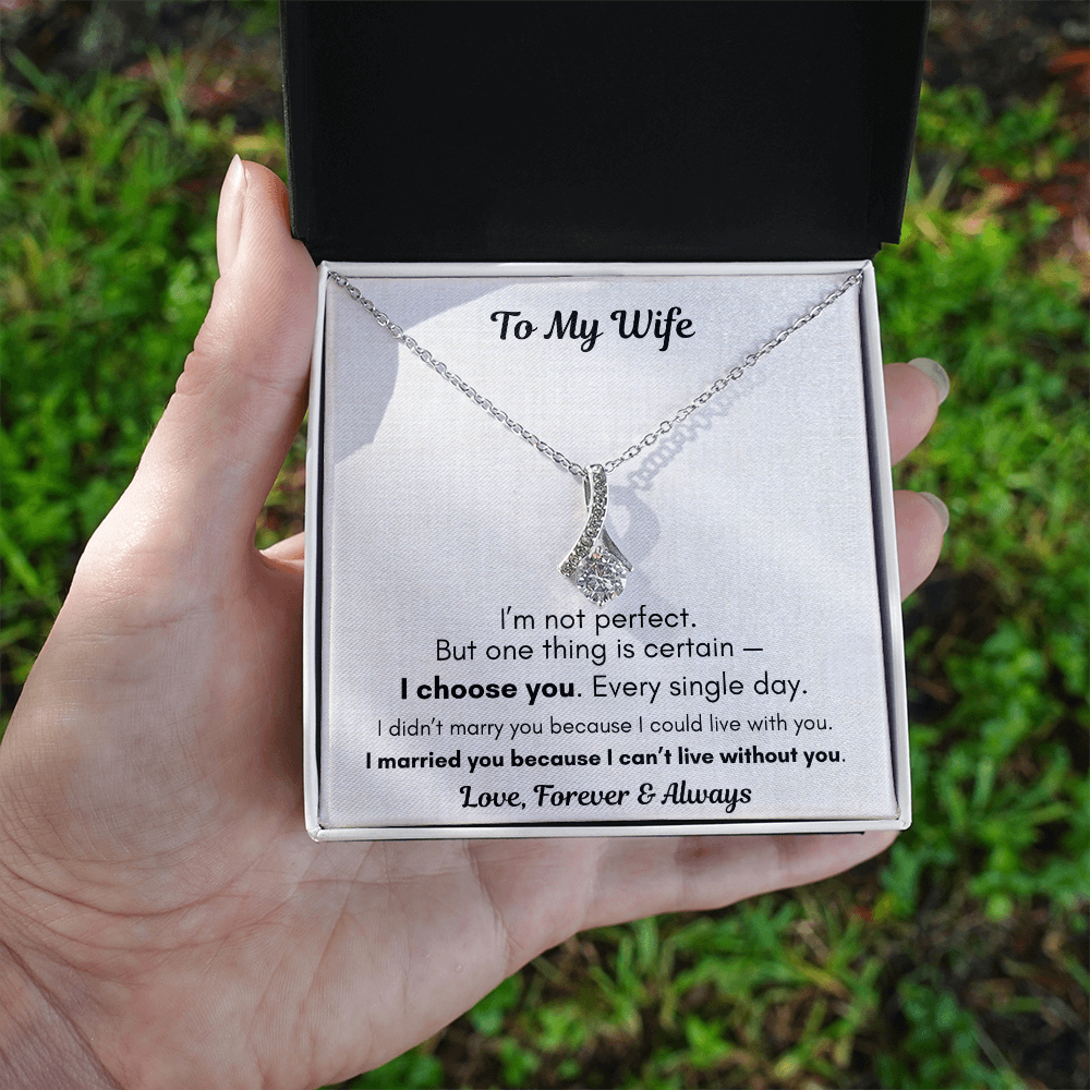 To My Wife Love Knot Necklace – Unbreakable Bond Gift From Husband