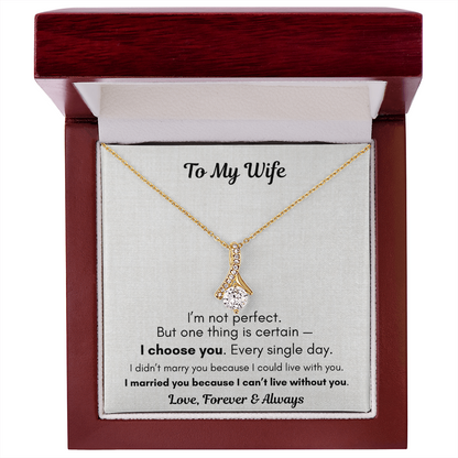 To My Wife Love Knot Necklace – Unbreakable Bond Gift From Husband