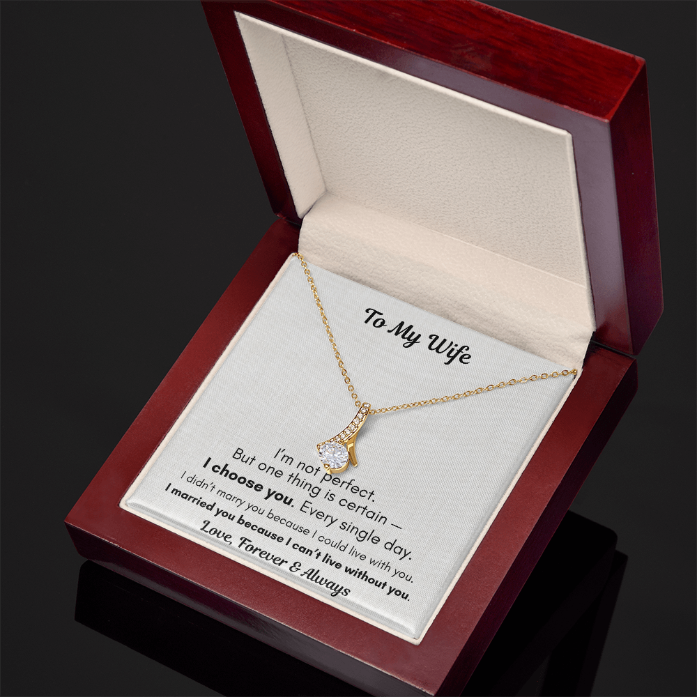 To My Wife Love Knot Necklace – Unbreakable Bond Gift From Husband