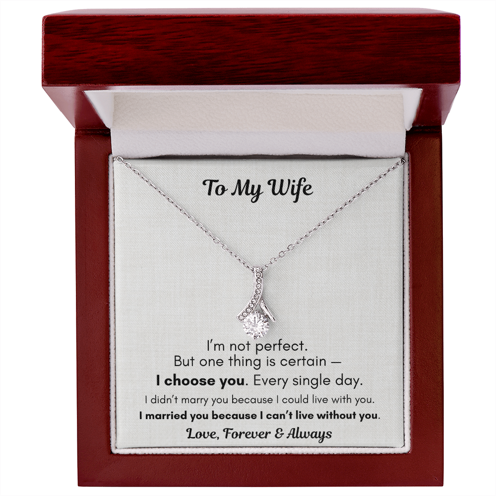 To My Wife Love Knot Necklace – Unbreakable Bond Gift From Husband