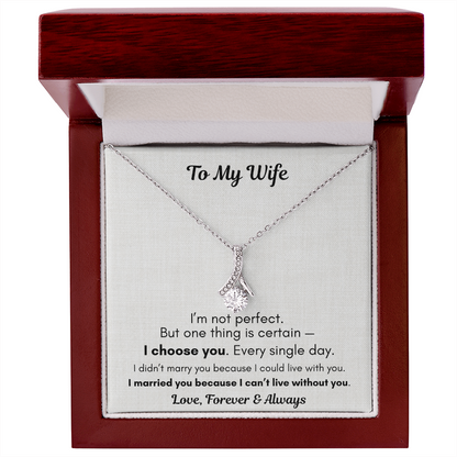 To My Wife Love Knot Necklace – Unbreakable Bond Gift From Husband