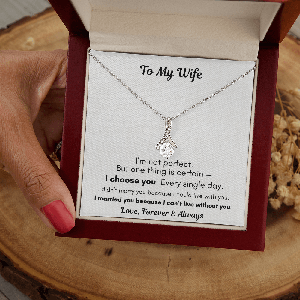 To My Wife Love Knot Necklace – Unbreakable Bond Gift From Husband
