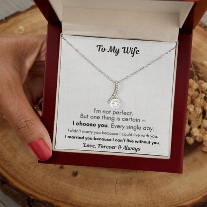 To My Wife Love Knot Necklace – Unbreakable Bond Gift From Husband