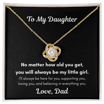 To My Daughter – You'll Always Be My Little Girl Necklace
