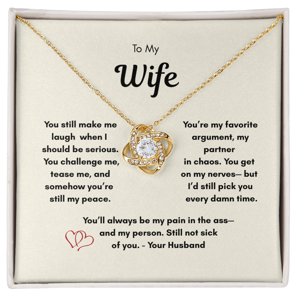 Still My Person Love Knot Necklace Gift for Wife