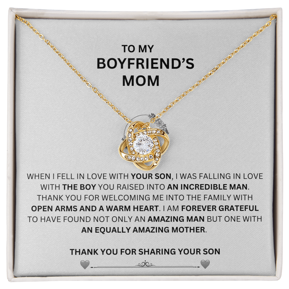 To My Boyfriend's Mom Love Knot Necklace