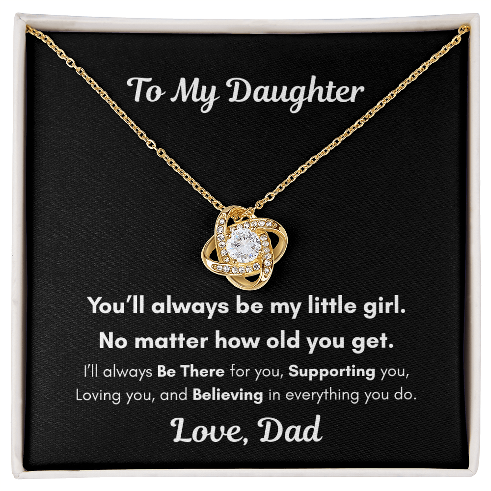 To My Daughter – You'll Always Be My Little Girl Necklace Gift