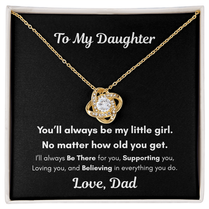 To My Daughter – You'll Always Be My Little Girl Necklace Gift
