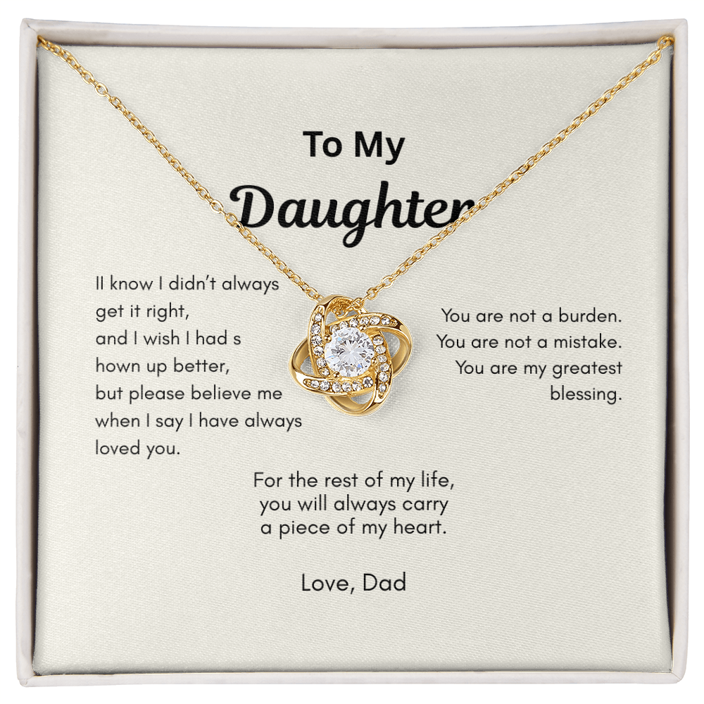“To My Daughter – I Didn't Always Get It Right” Father to Daughter Apology Gift
