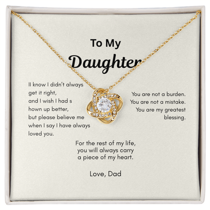 “To My Daughter – I Didn't Always Get It Right” Father to Daughter Apology Gift