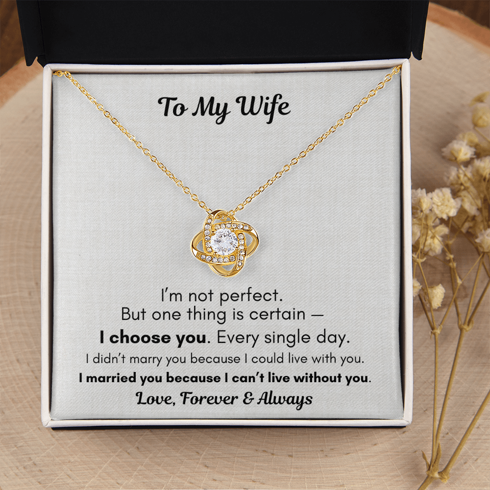 To My Wife Necklace – I Choose You Forever Gift
