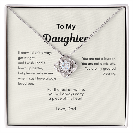 “To My Daughter – I Didn't Always Get It Right” Father to Daughter Apology Gift