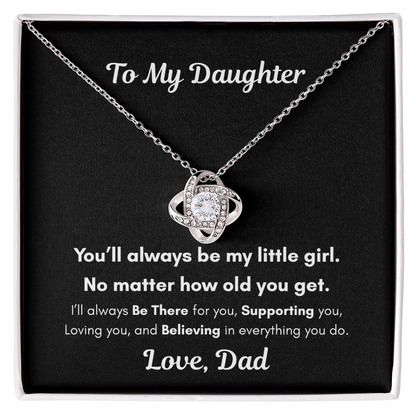 To My Daughter – You'll Always Be My Little Girl Necklace Gift