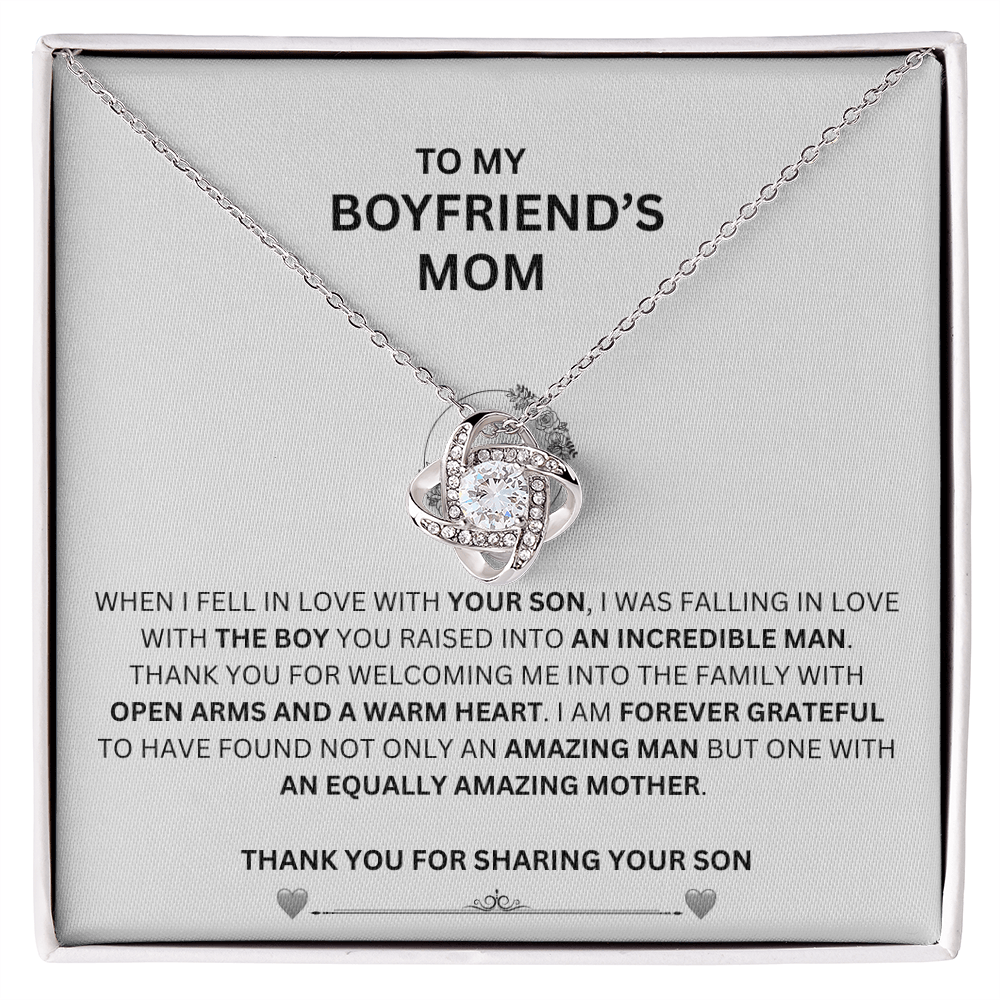 To My Boyfriend's Mom Love Knot Necklace