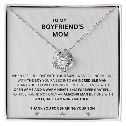 To My Boyfriend's Mom Love Knot Necklace