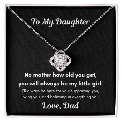 To My Daughter – You'll Always Be My Little Girl Necklace
