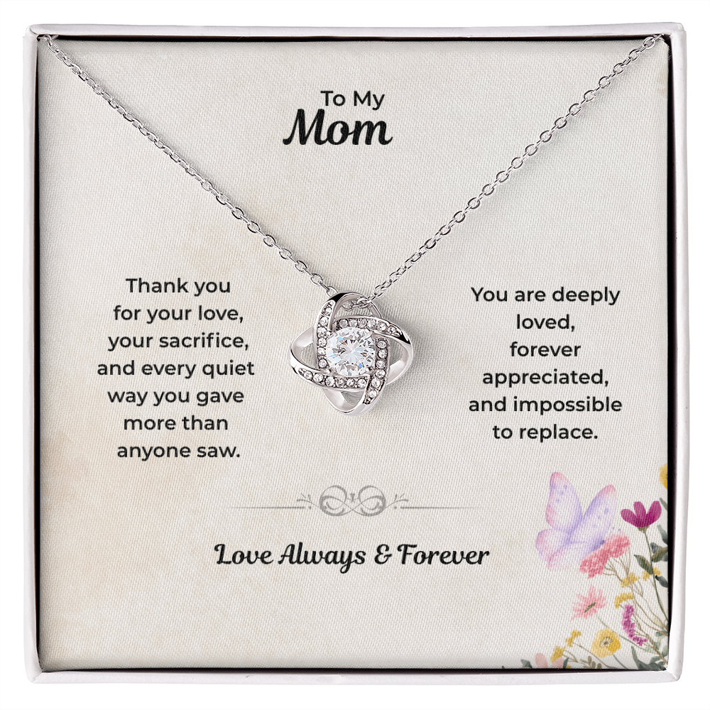 To My Mom – Meaningful Love Knot Necklace