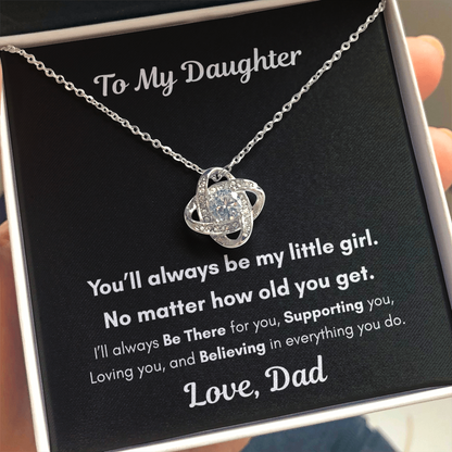 To My Daughter – You'll Always Be My Little Girl Necklace Gift