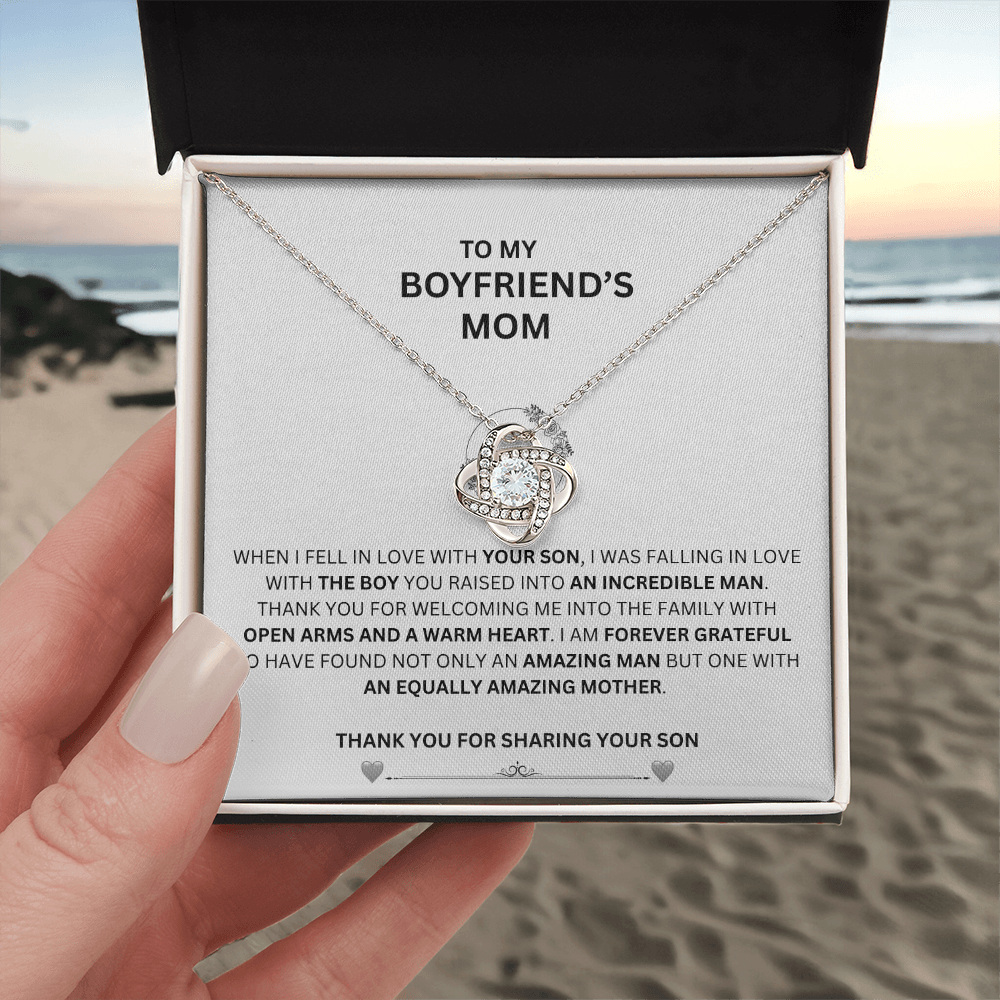 To My Boyfriend's Mom Love Knot Necklace