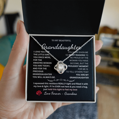 TO MY BEAUTIFUL Granddaughter Love Knot Necklace