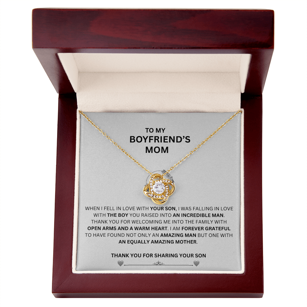 To My Boyfriend's Mom Love Knot Necklace