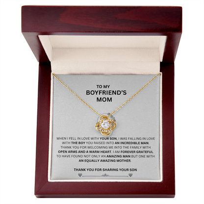 To My Boyfriend's Mom Love Knot Necklace