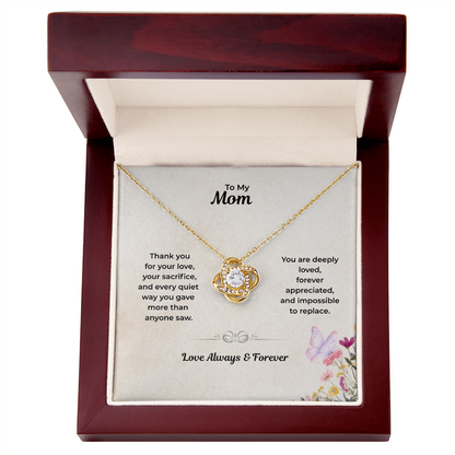 To My Mom – Meaningful Love Knot Necklace