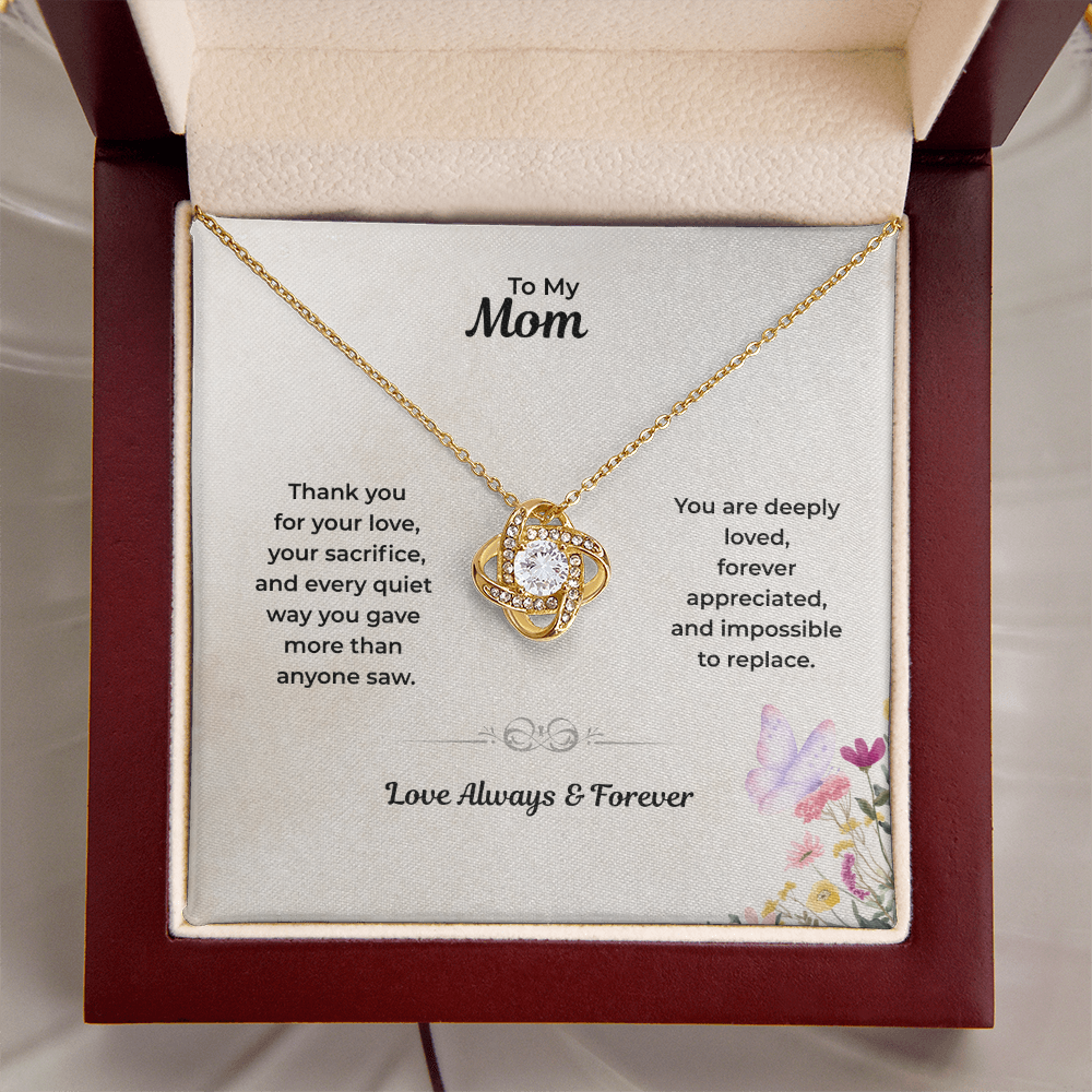 To My Mom – Meaningful Love Knot Necklace