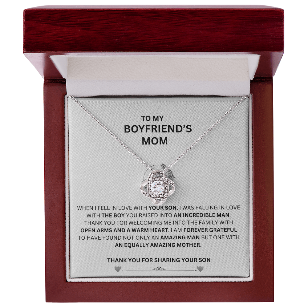 To My Boyfriend's Mom Love Knot Necklace