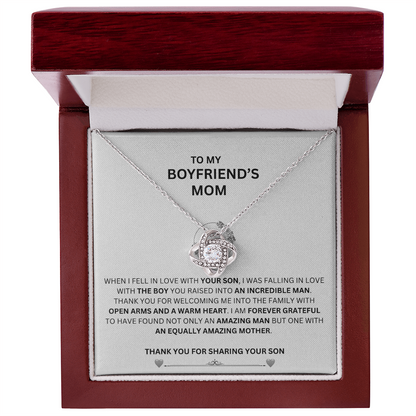 To My Boyfriend's Mom Love Knot Necklace