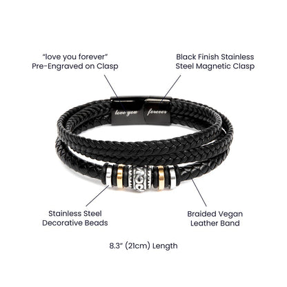 To My Grandson Bracelet — "You Will Never Lose" Message Card