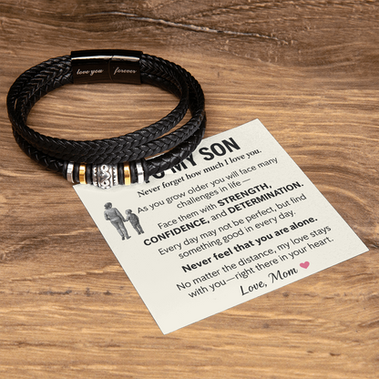 To My Son Strength, Confidence, Determination Bracelet