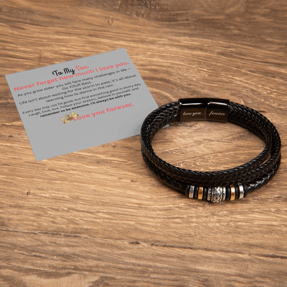To My Son Braided Bracelet