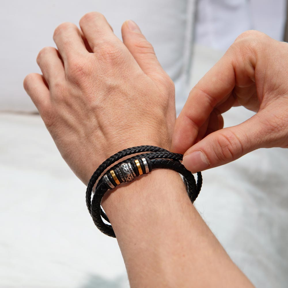 To My Grandson Bracelet — "You Will Never Lose" Message Card