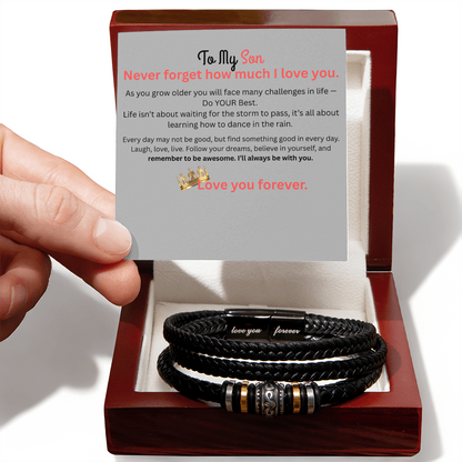 To My Son Braided Bracelet