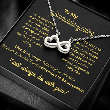 To My Granddaughter Endless Love Necklace
