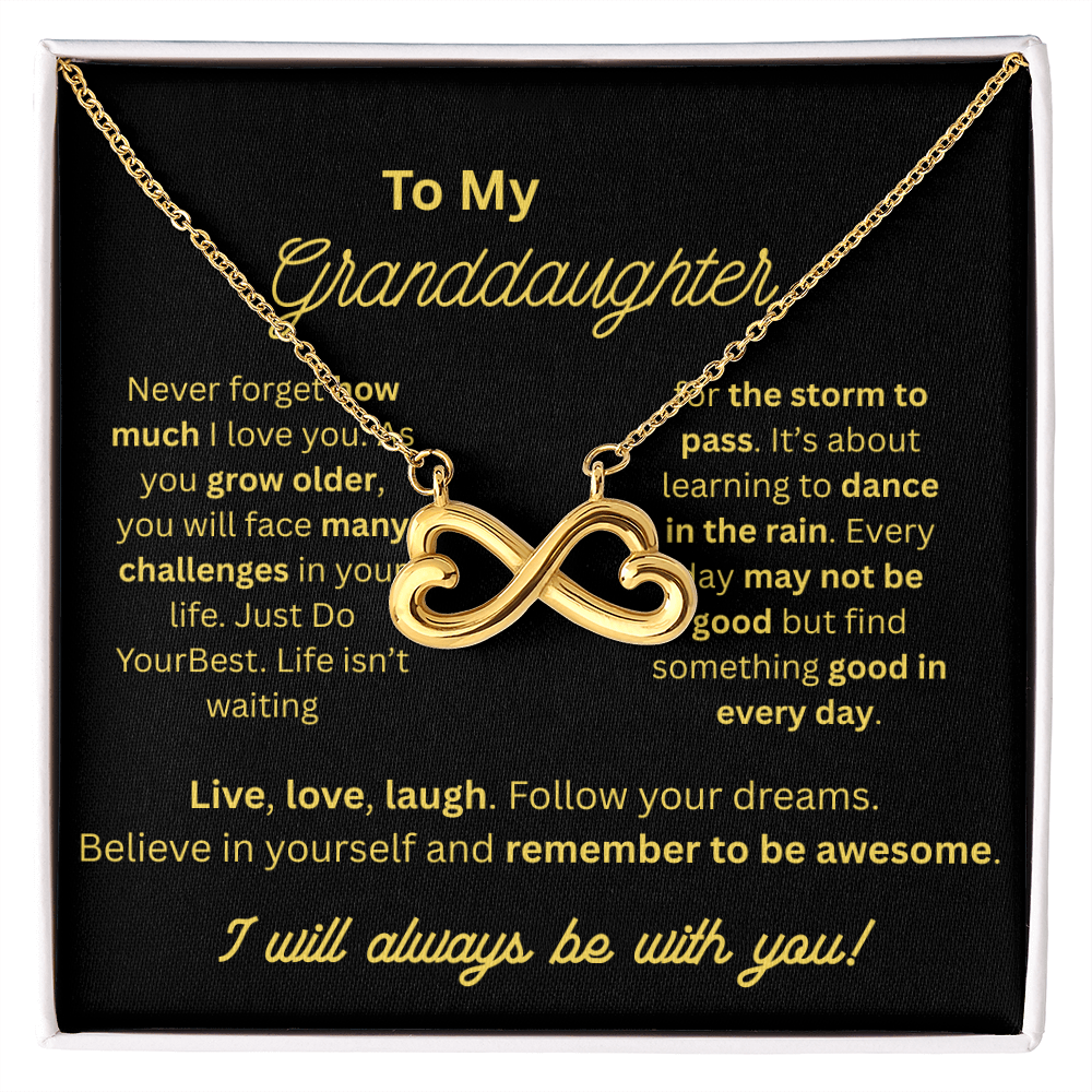 To My Granddaughter Endless Love Necklace