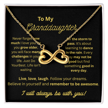 To My Granddaughter Endless Love Necklace