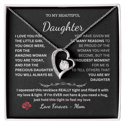To My Beautiful Daughter Forever Necklace