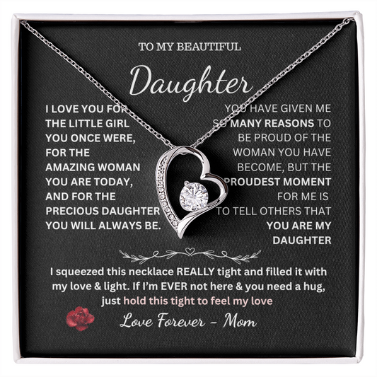 To My Beautiful Daughter Forever Necklace
