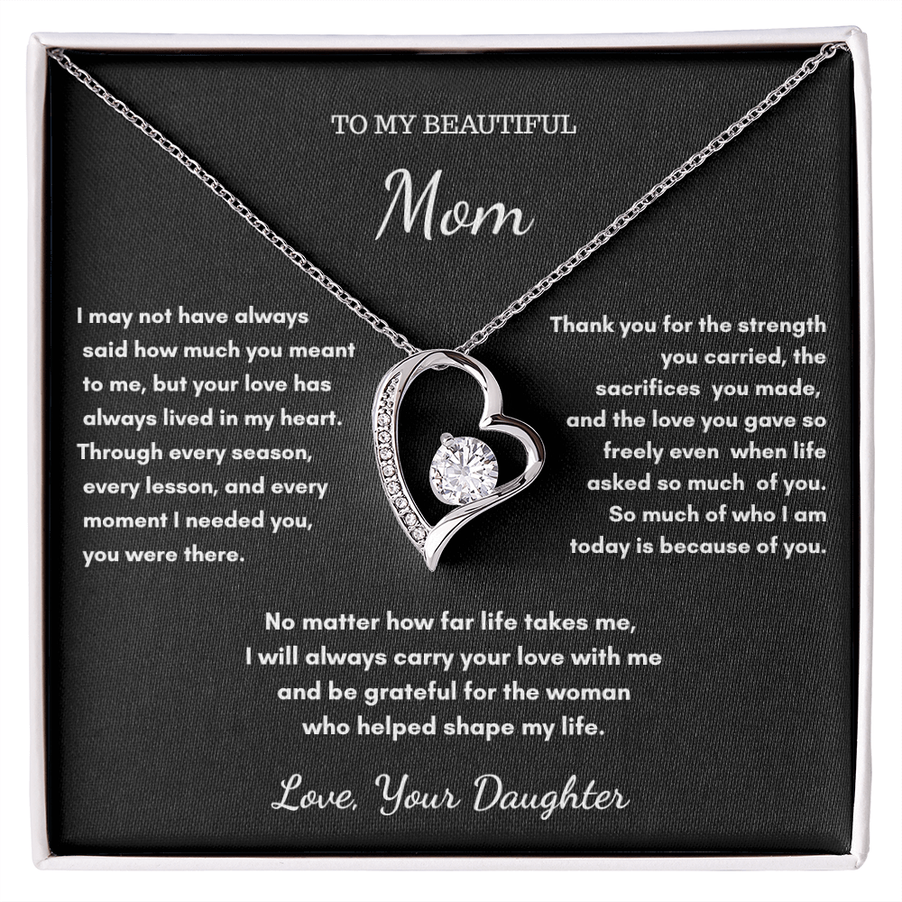 To My Mom – Sentimental Necklace Gift From Daughter