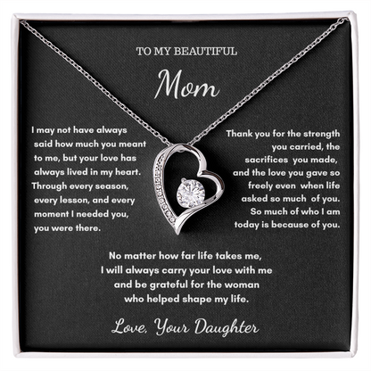 To My Mom – Sentimental Necklace Gift From Daughter