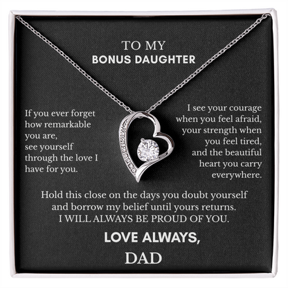 To My Bonus Daughter — Love Always, Dad