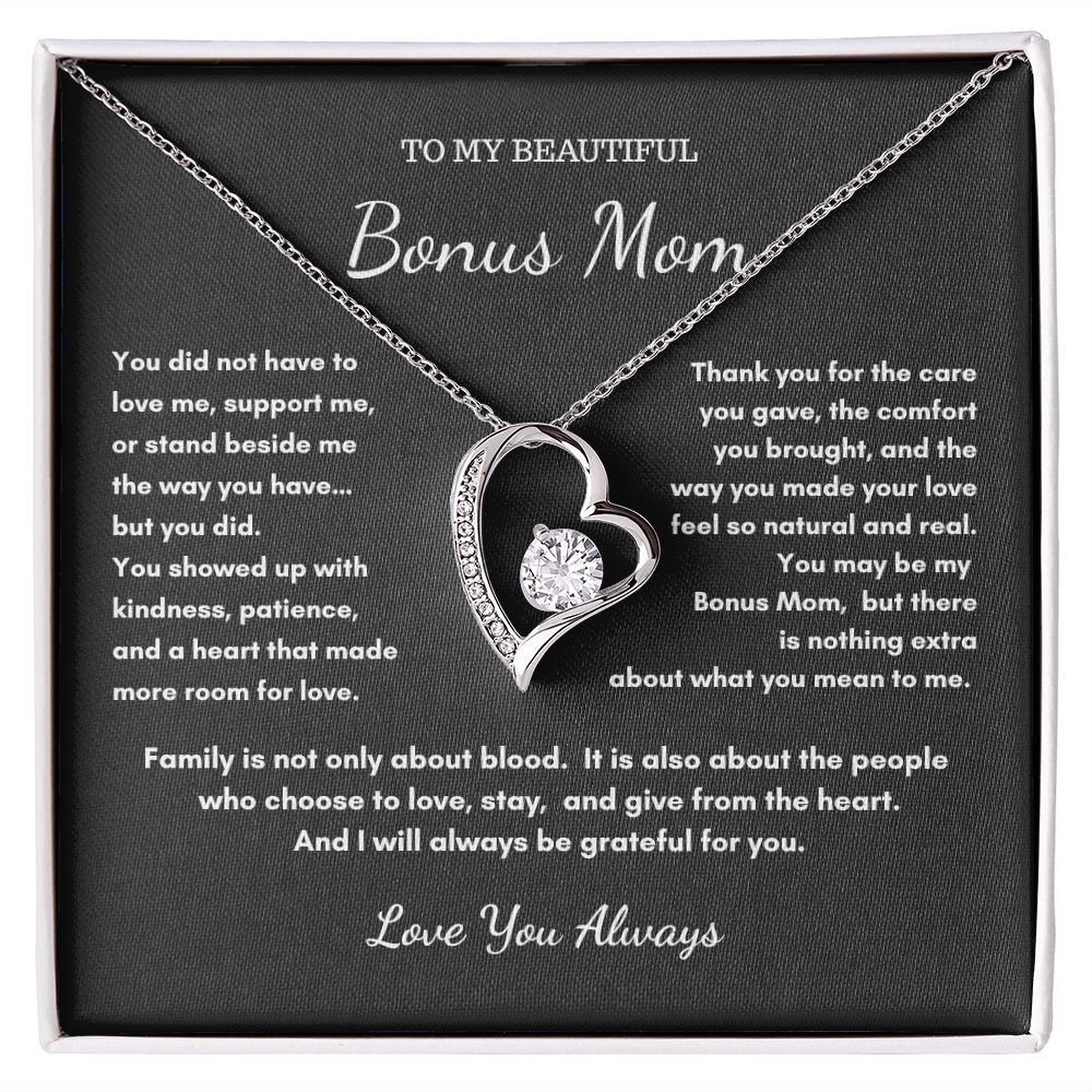 To My Bonus Mom Necklace - You Love Me Anyway Gift